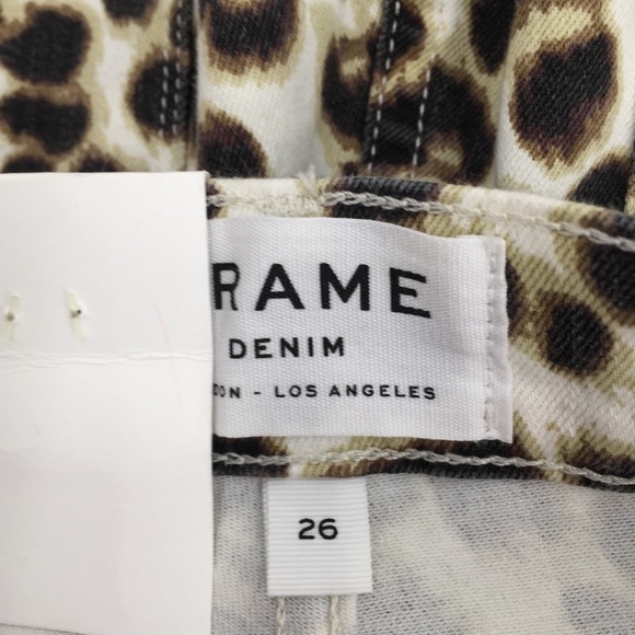 Frame Ali Ultra high rise skinny crop leopard print jeans cigarette new 26 - Picture 9 of 13